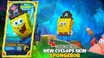 FINALLY! THANKS YOU MOONTON FOR FREE CYCLOPS SKIN SPONGEBOB | MOBILE LEGENDS