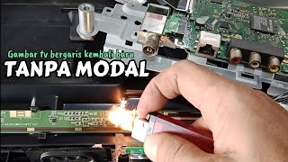 2 Teknik TV LED BERGARIS Auto Hilang Tanpa Modal,2 TV stripes technique automatically disappears