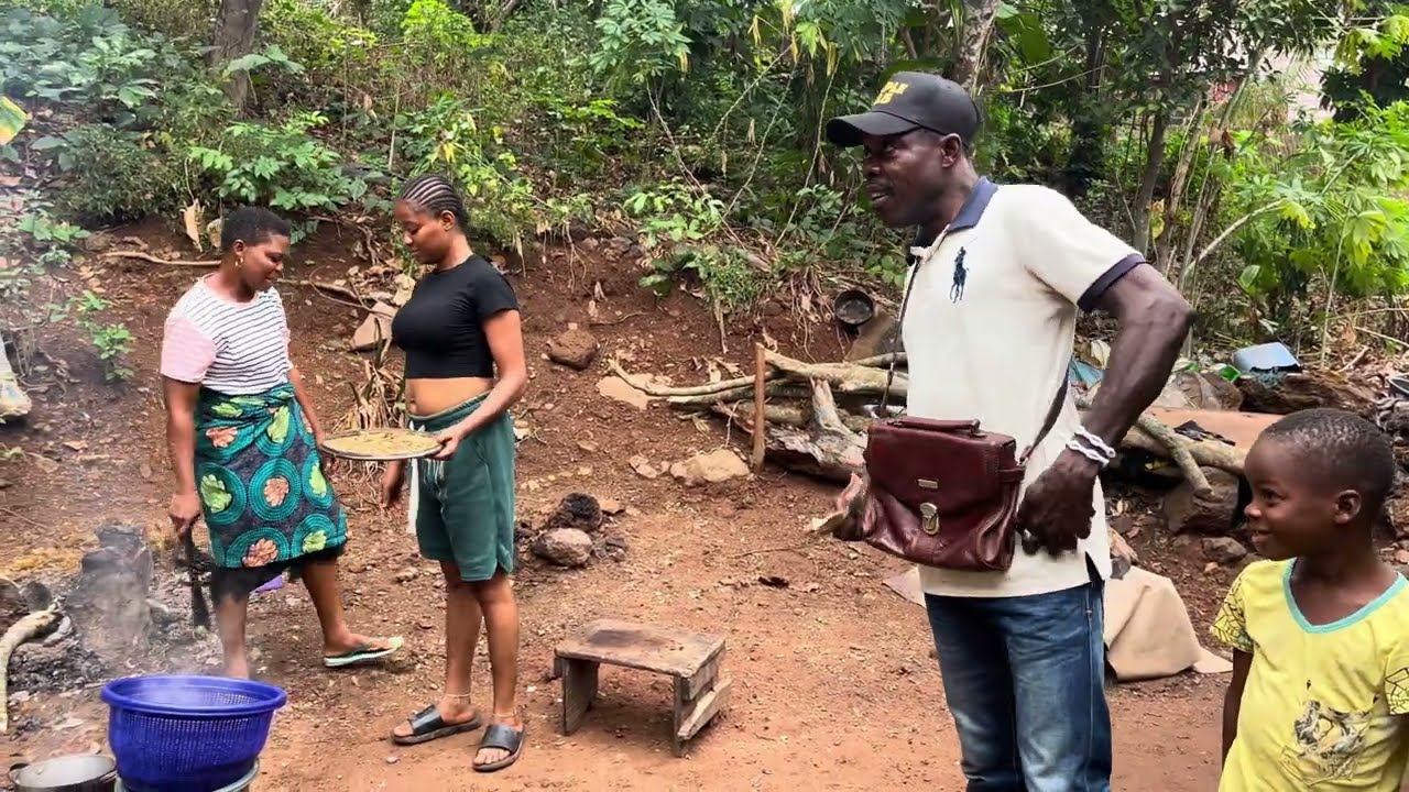 Authentic African Village Life Of Mum & Co-Wife #Cooking Abacha Together ~ Family Bonding