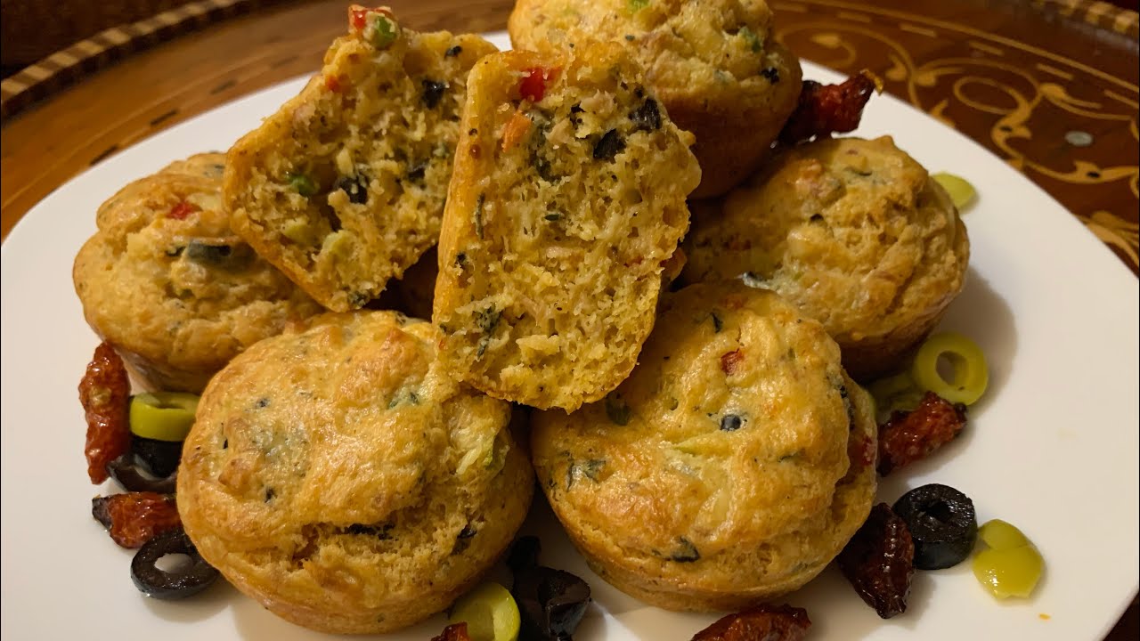 Cake salée au thonأحلى ميني كيك بالطون والجبن