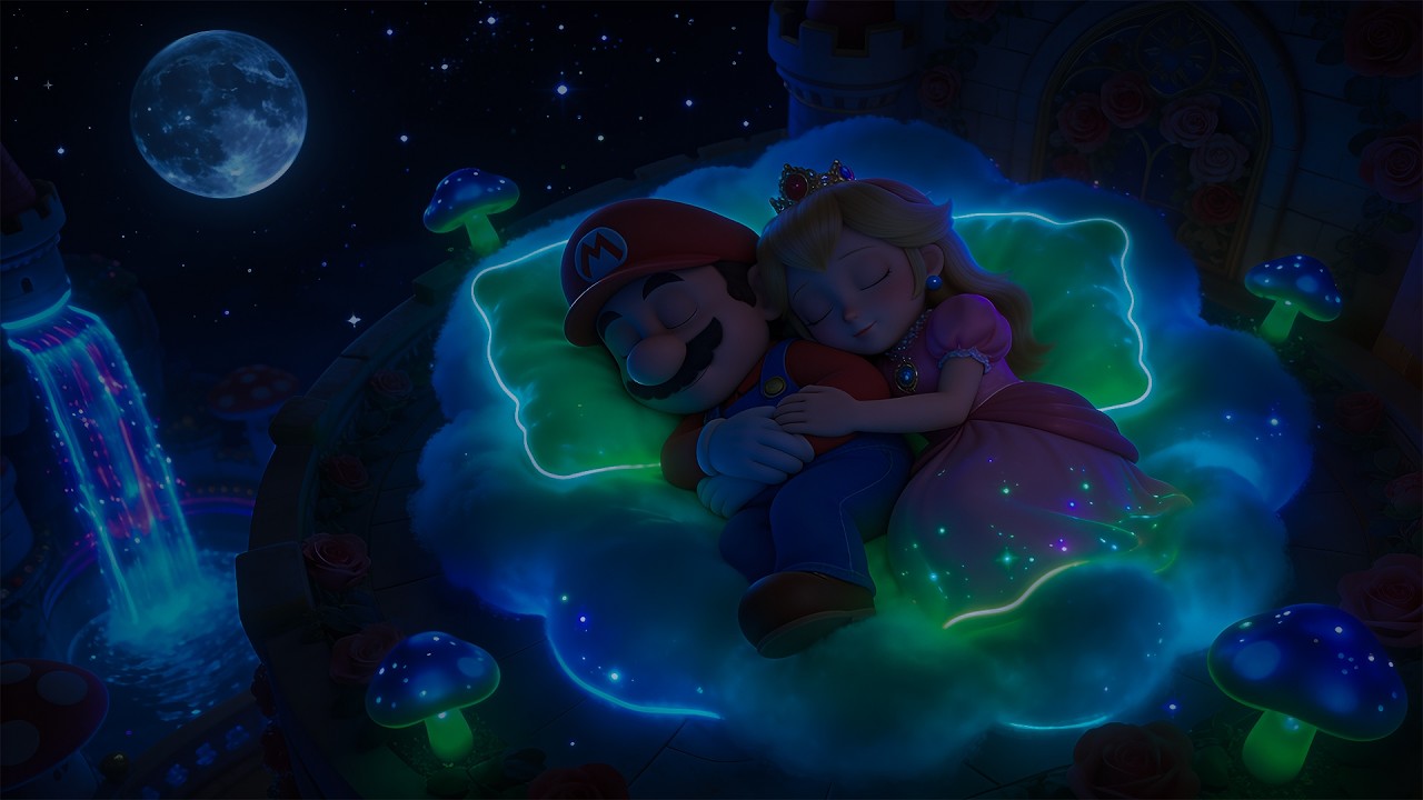 NO ADS Burnout Relief Sleep with Mario & Princess Peach 🌙 | Gentle ...
