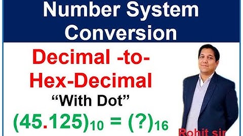 Decimal to Hexa-Decimal "With Dot" Number conversion In Hindi - 2021- 6 | Decimal to Hex-Decimal