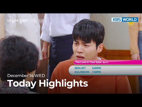 (Today Highlights) December 14 WED : The Love in Your <strong>Eyes</strong> and <strong>more</strong> | KBS WORLD TV
