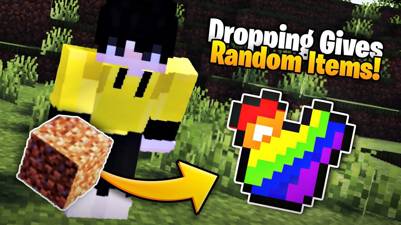 Minecraft But Dropping Items Gives RANDOM Loot… This Got Insane 😱