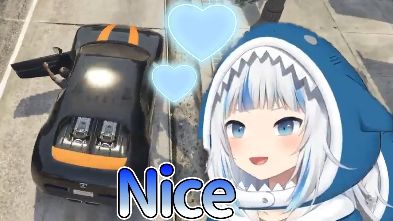 【Gawr Gura】好みの車が見つかった時の反応が可愛すぎる！他、処した人への最期の言葉も可愛い。【ホロライブ/切り抜き/Vtuber/GTA V】