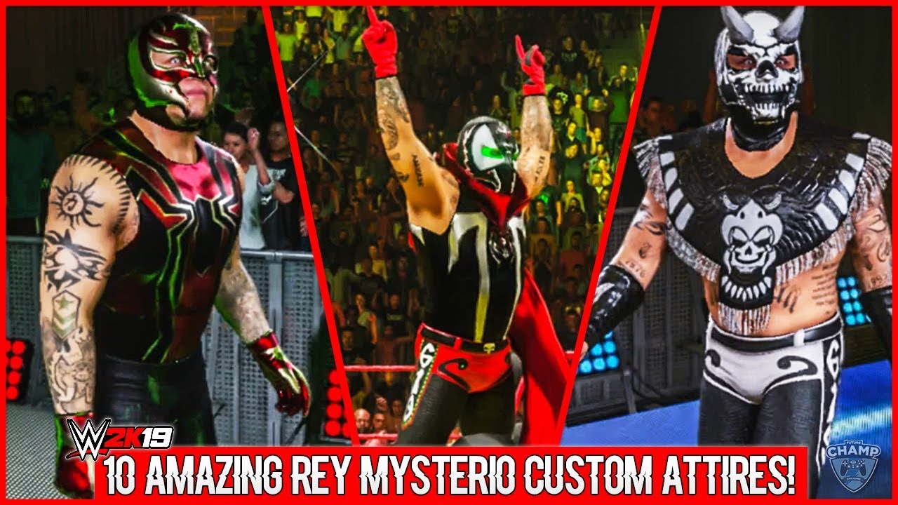 Wwe 2k19 10 Amazing Custom Rey Mysterio Attires Youtube