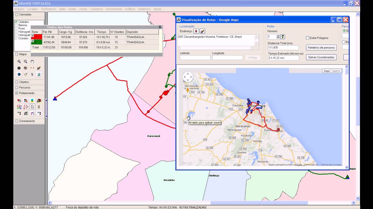 Roteirização - SISROT LIX - Coleta de Lixo