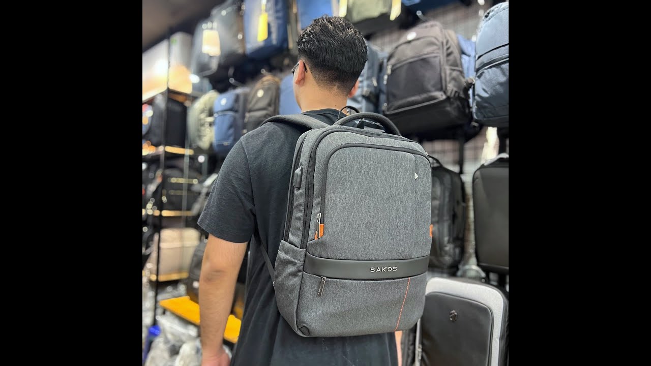 Balo laptop Sakos Carbon -- balotot.com, liên hệ zalo/call: 0912.85.2222