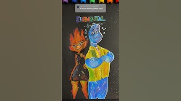 🔥Drawing Ember Lumen from Elemental 🔥 Part 2 #drawing #elemental #shorts