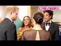 Jayz  beyonce meet prince harry  meghan markle at the lion king movie premiere in london england