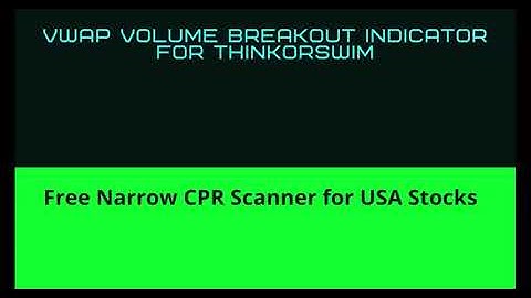 The Perfect Leading Indicator | VWAP Volume Breakout Indicator for ThinkorSwim