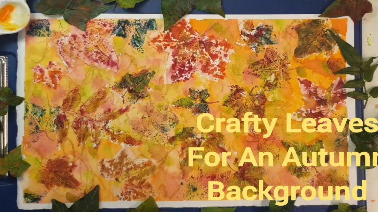 Arty Crafty Background in Autumn Colors with Watercolors! Easy leafy ...