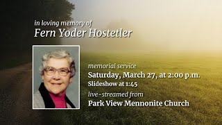 Fern Hostetler memorial service
