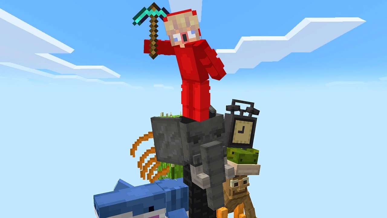 Minecraft men på ett Brainrot Block!