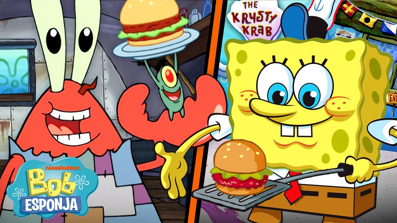Bob Esponja | La historia completa de la Cangreburger 🍔 De la fórmula secreta a la fama | Español