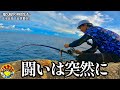 アラ竿が海面に突き刺さる…30kgクラスの巨大モンスターと屋久島の地磯で激闘！の巻
