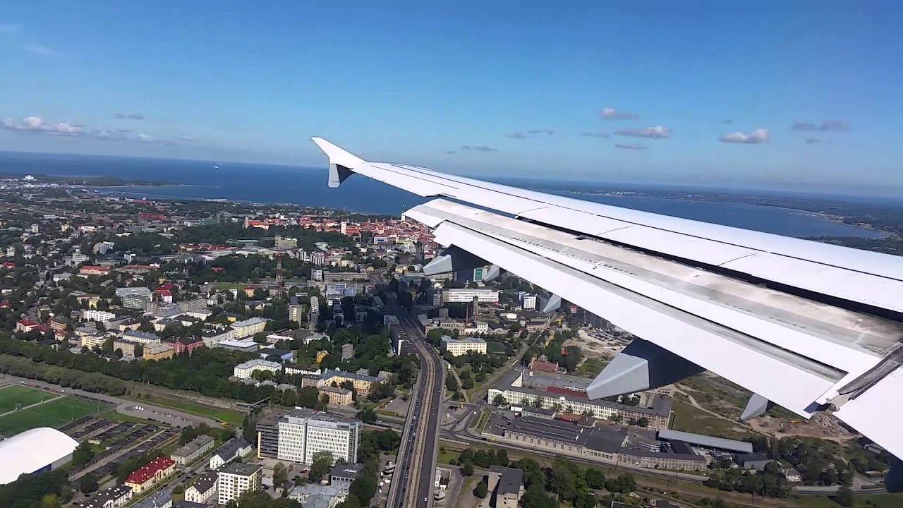 STUNNING LUFTHANSA WING VIEW | Airbus A321 Landing at Tallinn Airport