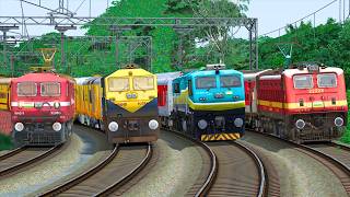 TRAINS HEAVY TRAFFIC IN RAILWAY STATION | BUMPY RAILROAD | Train Simulator | Railworks | NTG GAMING screenshot 2