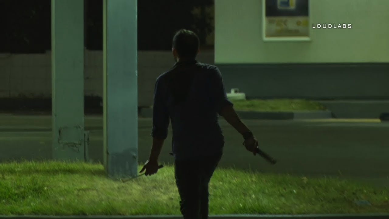 Man with Knife Running at Traffic / Granada Hills RAW FOOTAGE 