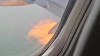 Bird strike sends flaming shooting from Charlotte bound plane