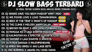DJ SLOW BASS TERBARU 2025 🎵 BEST OF INDO SLOWED REMIX 2025 🎧 DJ  WE FOUND LOVE X WHERE HAVE YOU BEEN