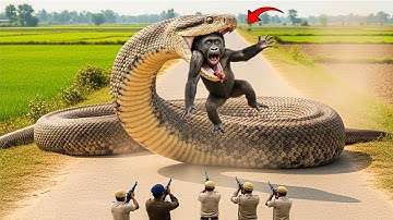 Forest Guardians Confront Giant Python to Protect Baby Gorilla
