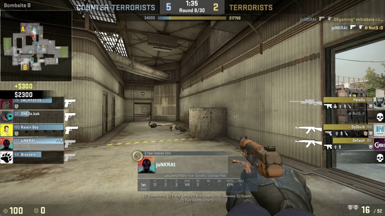 CS GO: Eco Round Ace, No Kevlar