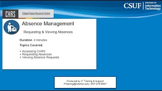 CHRS: Requesting and Viewing Absences