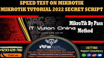 SpeedTest Rule Deployment In MikroTik Final 2022 100% Work