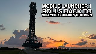 Mobile Launcher 1 Rolls Back to the Vehicle Assembly Building at NASAs Kennedy Space Center @NASAKennedy