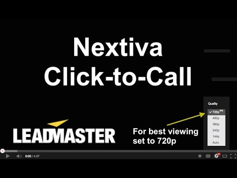 How to configure Nextiva for click-to-call with LeadMaster CRM.