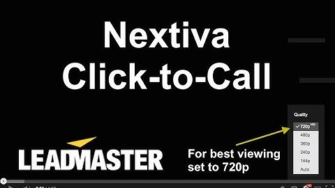 How to configure Nextiva for click-to-call with LeadMaster CRM.