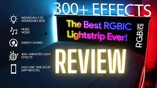 300 EFFECTS + MUSIC MODE!! RGBits DREAMY LED Strip Review!!!!