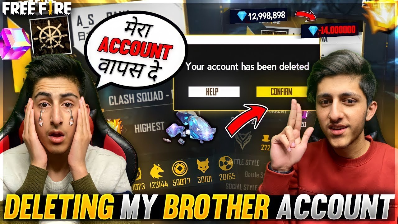 Deleting My Brother Account Id Hack Prank 😂Wasting 10,000