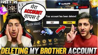 Deleting My Brother Account Id Hack Prank 😂Wasting 10,000 Diamonds Crying Moment - Garena Free Fire screenshot 5