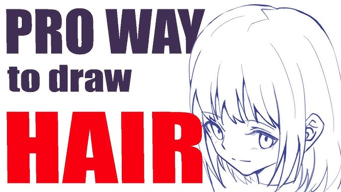 Como Desenhar Mangá: Gabaritos de Cabelos  Ponytail drawing, How to draw  anime hair, How to draw hair