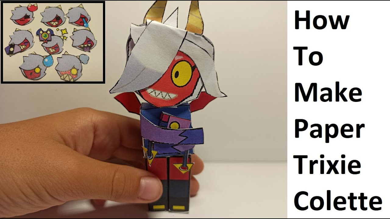 Making Trixie Colette + Pins ( Brawl Stars ) Paper toy. Papercraft ...