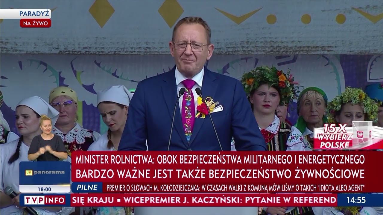 Minister rolnictwa Robert Telus: Bezpieczeństwo żywnościowe jest najważniejsze