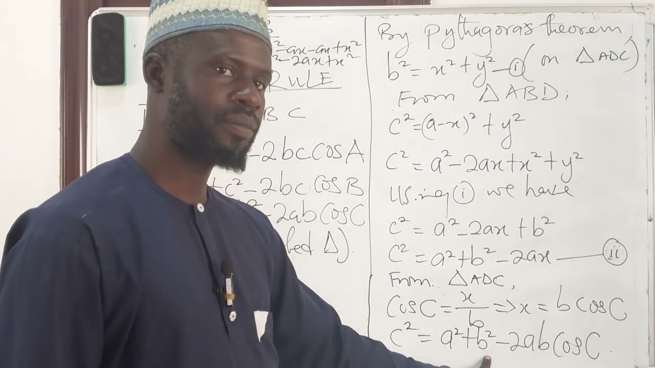 MATH103 | ЛЕКЦИЯ 13: ТРИГОНОМЕТРИЯ И КООРДИНАТЫ: ДОКАЗАТЕЛЬСТВО ПРАВИЛА КОСИНУСОВ - АЙДРИС