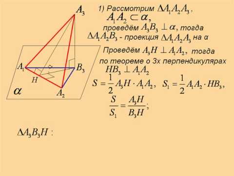 Площадь ортогональной проекции многоугольника