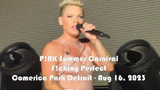 P!NK Pink F***ing Perfect Live Summer Carnival Tour Comerica Park Detroit Aug 16 2023