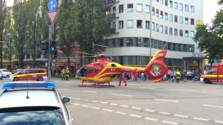 Amazing Helicopter take off in Munich (Goetheplatz)