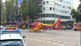 Amazing Helicopter take off in Munich (Goetheplatz)