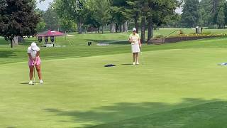 State Mid-Am champion nearly makes a 20-foot putt on No. 18 Saturday