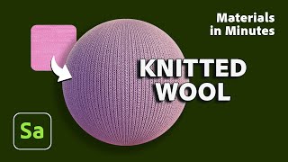 Make a Knitted Wool Material in Substance 3D Sampler | Materials in Minutes #14 | Adobe Substance 3D