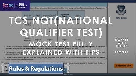 TCS NQT MOCK TEST EXPLAINED | EVERYTHING YOU NEED TO KNOW BEFORE SITTING FOR TCS NQT