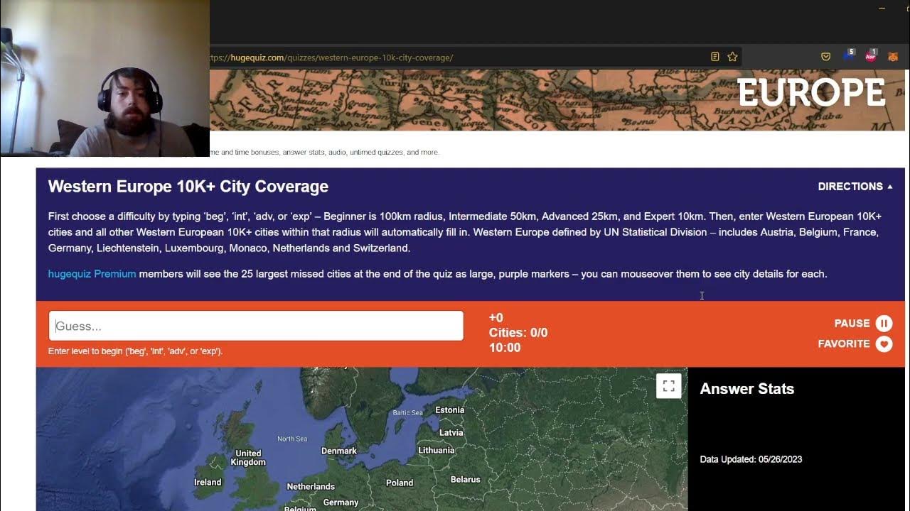 Western Europe 10k City Coverage Quiz YouTube