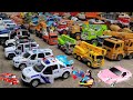 Unboxing city transportation RC trucks,RC Off-road police car,RC Monster Truck,EV Robot dog
