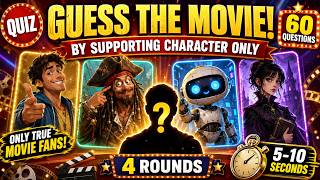 Guess the Movie by Supporting Character Only! 🎬 60 Questions Movie Quiz