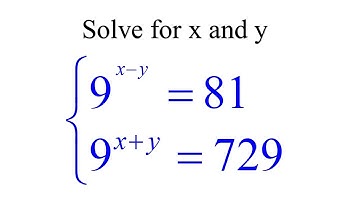 Solve for x and y | Nice system exponential equations | Math Olympiad Training
